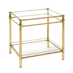 table d'appoint plateaux en verre trempé transparent