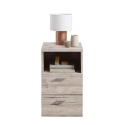 Table d'appoint avec 2 tiroirs COLIMA 1 naturel