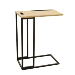 Table d'appoint avec Support tablette Bois et Métal