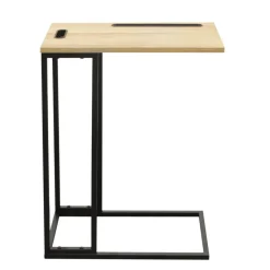 Table d'appoint avec Support tablette Bois et Métal