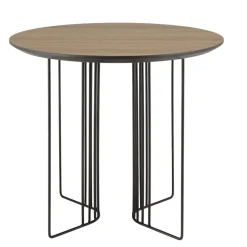 Table d'appoint biseautée mocha pieds graphiques métal JULIA