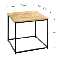 Table d'appoint carré plateau chène