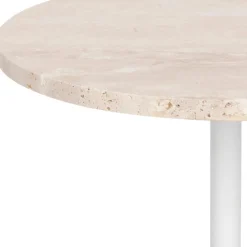 Table d'appoint Celen travertin blanc