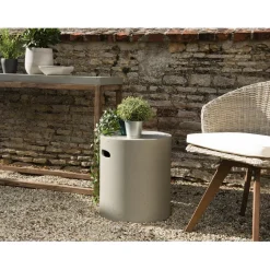 Table d'appoint de jardin ronde 40x40 cm béton