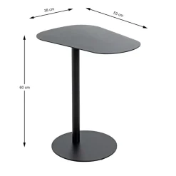 Table d'appoint design en métal noir
