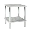 Table d'appoint deux niveaux avec plateau décor beton