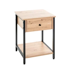 Table d'appoint double niveaux tiroir integré