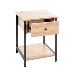 Table d'appoint double niveaux tiroir integré