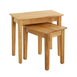 Table d'appoint en bois de chêne huilé H52 cm