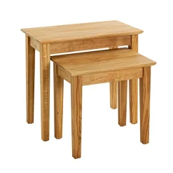 Table d'appoint en bois de chêne huilé H52 cm