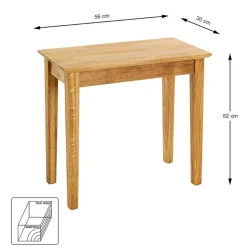 Table d'appoint en bois de chêne huilé H52 cm