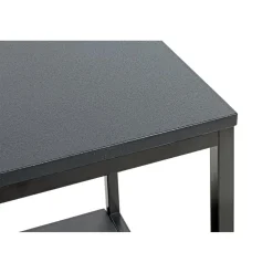 Table d'appoint en métal avec plateaux décor noir