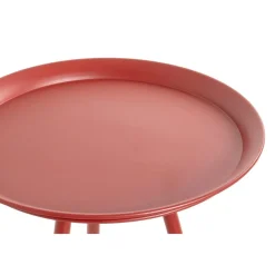 Table d'appoint en métal laqué rouge modèle maxi