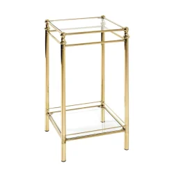 table d'appoint en tube d'acier laitonné