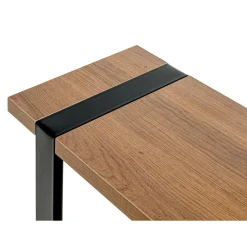 Table d'appoint finition chêne et structure en acier