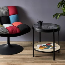 Table D’Appoint Horloge 50.5x50.5x49cm