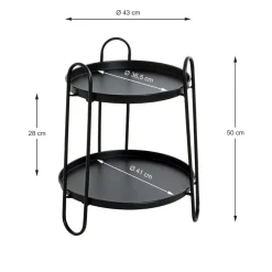 Table d'appoint laqué noir acier