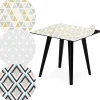Table d'appoint magnétique carrée Bipolart Métal Noir avec 3 Tops style Scandinave