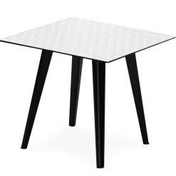 Table d'appoint magnétique carrée Bipolart Métal Noir avec 3 Tops style Scandinave