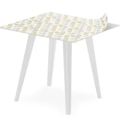 Table d'appoint magnétique carrée Bipolart Métal Blanc avec 3 Tops style Scandinave
