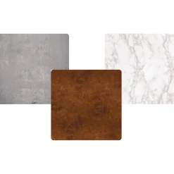 Table d'appoint magnétique carrée Bipolart Métal Rouge avec 3 Tops style Textures