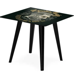 Table d'appoint magnétique carrée Bipolart Métal Noir avec 3 Tops style Fun