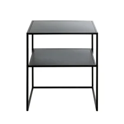 Table d'appoint petit modèle métal laqué noir