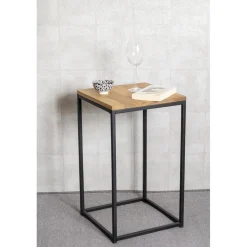 Table d'appoint plateau chène