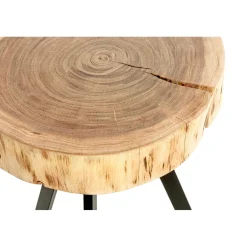 Table d'appoint plateau rondelle d'arbre modèle mini