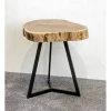 Table d'appoint plateau rondelle d'arbre modèle maxi