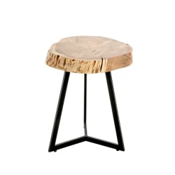 Table d'appoint plateau rondelle d'arbre modèle maxi