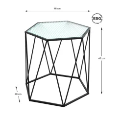 table d'appoint plateaux en verre trempé décoratif
