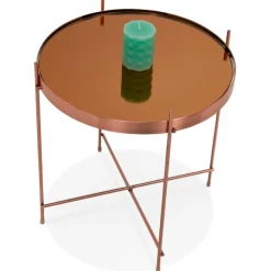 Table d'appoint pliable 'KOLOS' couleur cuivre