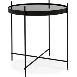Table d'appoint pliable 'KOLOS' noire