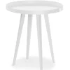 Table d'appoint ronde à rebord Bipolart Métal Blanc