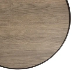 Table d'appoint ronde mocha pieds asymétriques métal JULIA