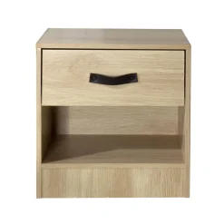 Table de chevet 1 tiroir et 1 niche en bois Beige