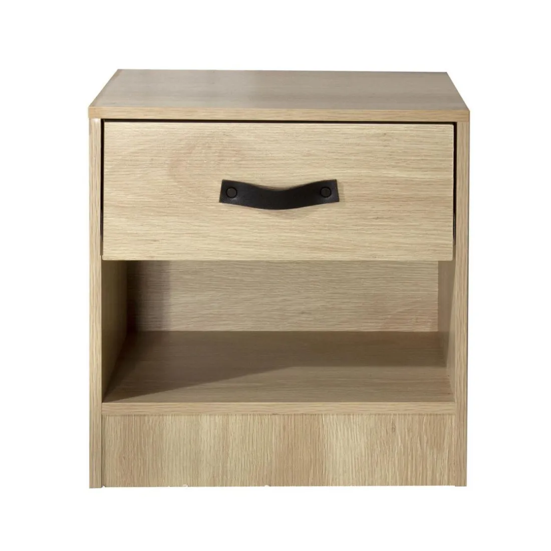 Table de chevet 1 tiroir et 1 niche en bois Beige