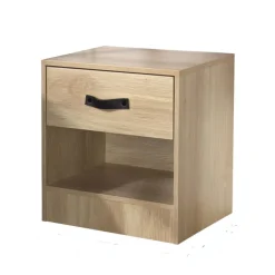 Table de chevet 1 tiroir et 1 niche en bois Beige