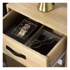 Table de chevet 1 tiroir et 1 niche en bois Beige