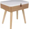 Table de Chevet Coffre Beige et Blanche SVOLDER