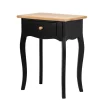 Table de chevet en bois Noir