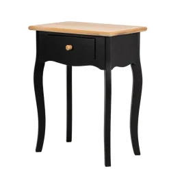 Table de chevet en bois Noir