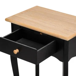 Table de chevet en bois Noir