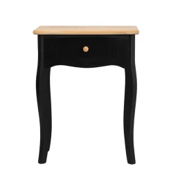 Table de chevet en bois Noir