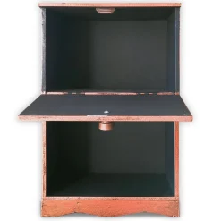 Table de chevet style oriental bois sculpté 1 porte Monbolyto Bois Cuivre