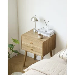 Table de chevet TONDER design scandinave et sa structure en bois massif