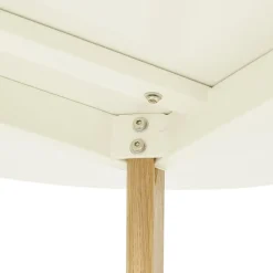 Table de cuisine ronde 'AMY' blanche style scandinave