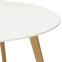 Table de cuisine ronde 'AMY' blanche style scandinave
