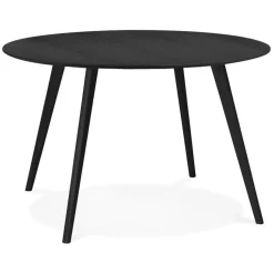 Table de cuisine ronde 'AMY' noire